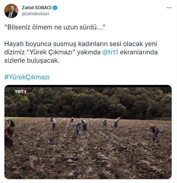 Manajer Umum TRT Zahid Sobacı berbagi di akun media sosialnya