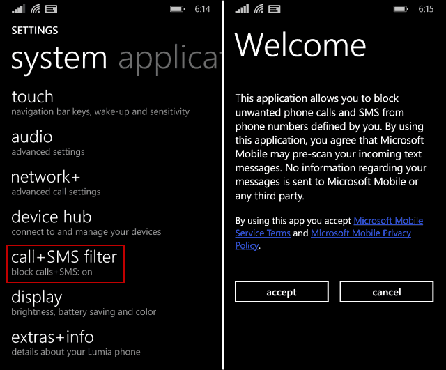 Blokir Panggilan Telepon dan SMS yang Tidak Diinginkan pada Windows Phone 8.1