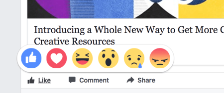 Reaksi Facebook memengaruhi peringkat konten Anda sedikit lebih banyak daripada suka.