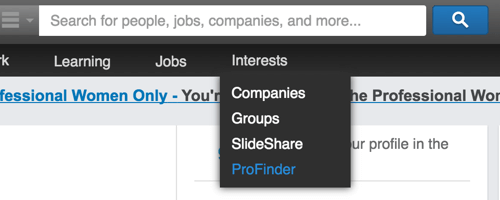 akses linkedin profinder