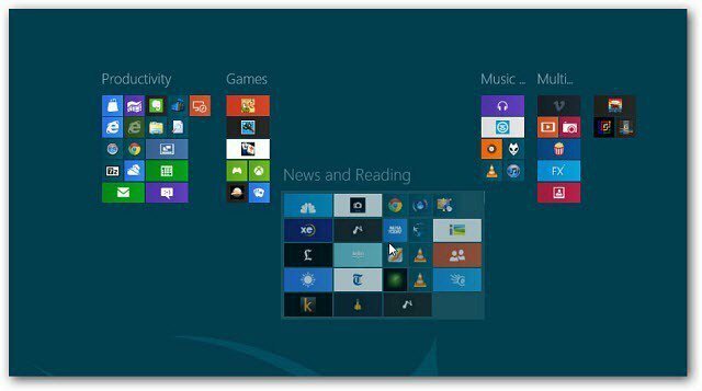 Windows 8: Buat Grup Ubin Di Layar Mulai