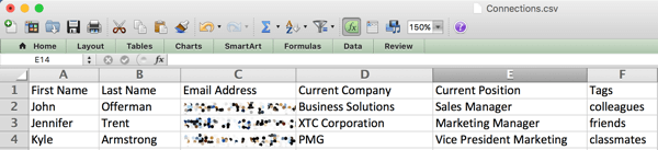 file csv koneksi linkedin