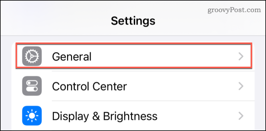 Pengaturan - Umum untuk Menonaktifkan NameDrop di iPhone