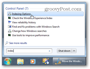 windows 7 start menu search