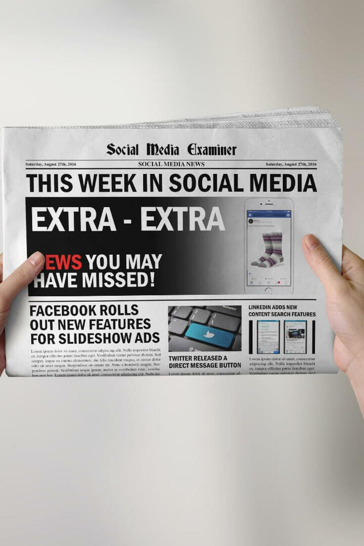 Penyempurnaan Iklan Slideshow Facebook: Minggu Ini di Media Sosial: Pemeriksa Media Sosial