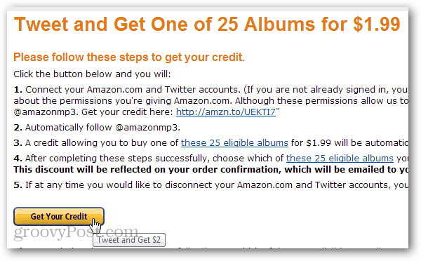 Amazon Menawarkan $ 7 + Diskon untuk 25 Album MP3 Berbeda untuk Tweet