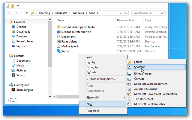 Tambahkan Quick Launch ke Menu Kirim ke Konteks di Windows 7