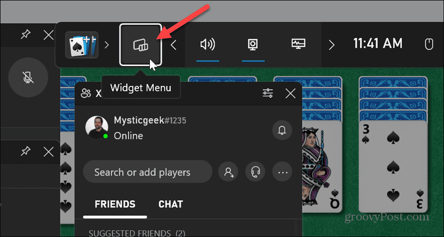 aktifkan bilah permainan widget spotify
