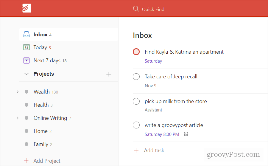 proyek todoist