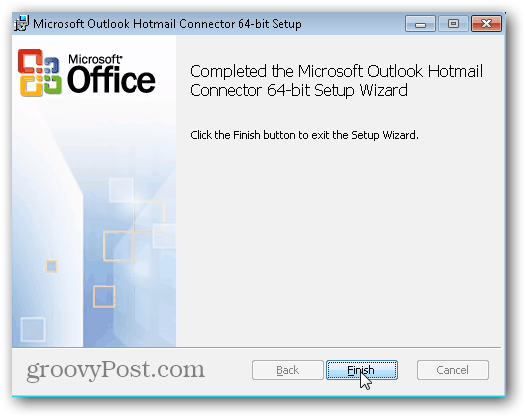 Outlook.com Outlook Hotmail Connector - Klik Selesai
