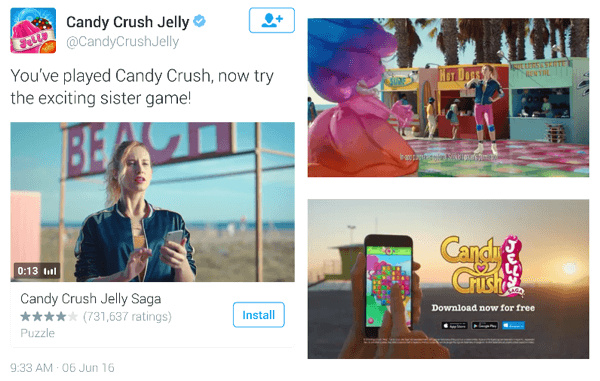 iklan video twitter candy crush
