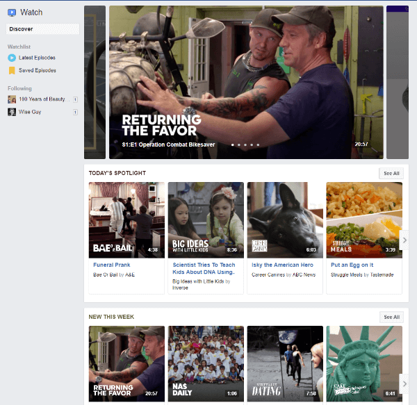 Facebook Watch Tab baru diluncurkan ke seluler dan desktop.
