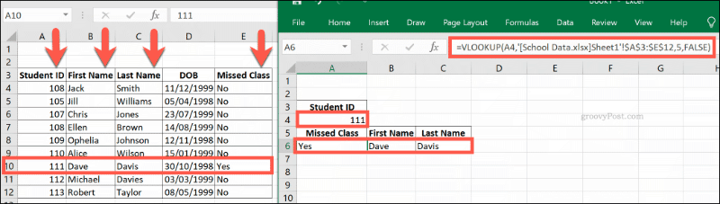 Formula VLOOKUP yang mereferensikan banyak buku kerja Excel