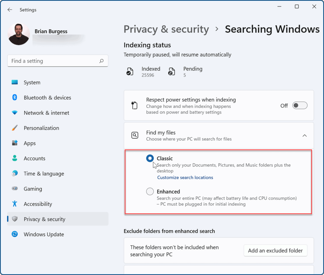Cara Mengelola Pengindeksan Pencarian di Windows 11