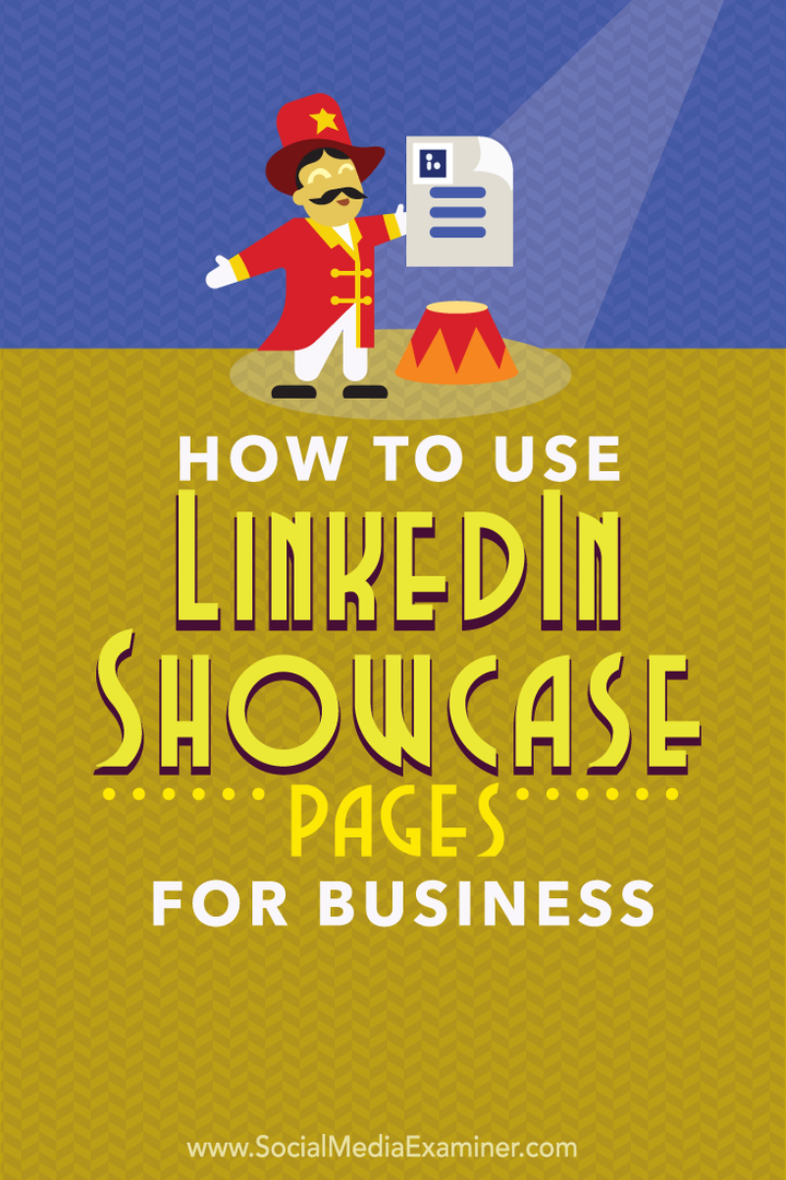 bagaimana menggunakan halaman showcase linkedin