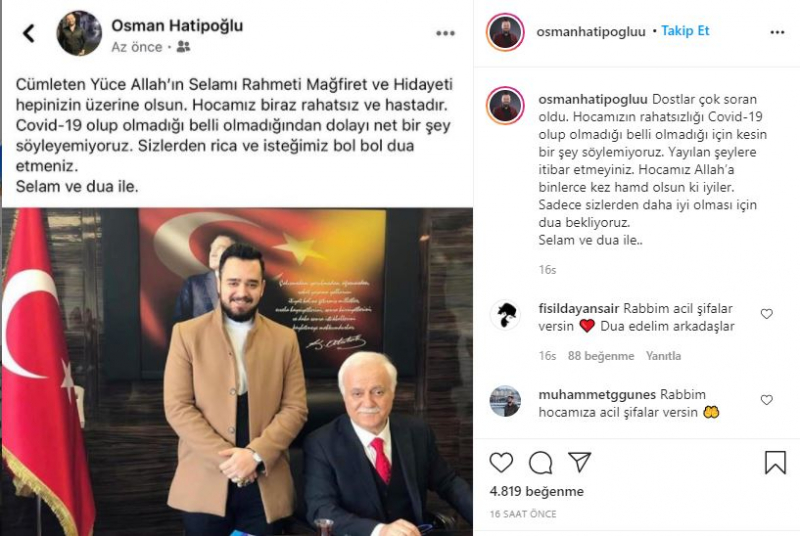 Nihat Hatipoğlu, yang mengalahkan virus corona, menjelaskan apa yang dialaminya: Tiba-tiba gambar saya positif.