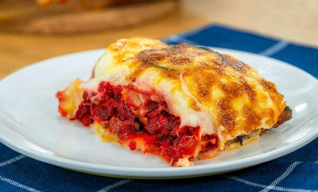 Cara membuat moussaka bit Coba moussaka bit merah seperti ini!