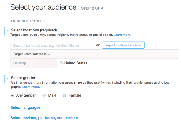 Twitter mempromosikan audiens iklan akun