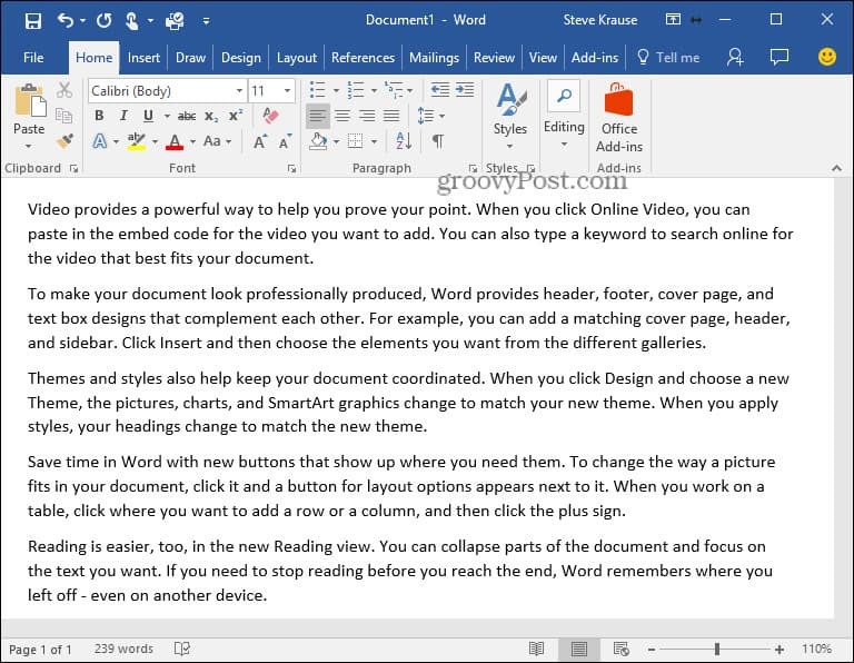 Bagaimana-Untuk Menyisipkan Teks Lorps Ipsum Ke dalam Microsoft Word 2010 dan 2007