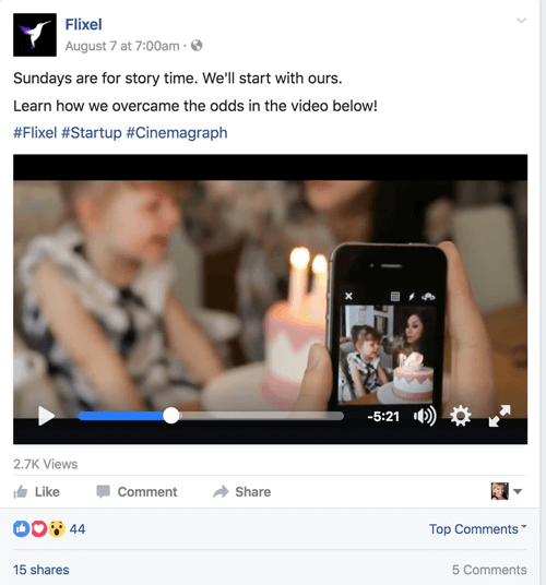 iklan video facebook flixel