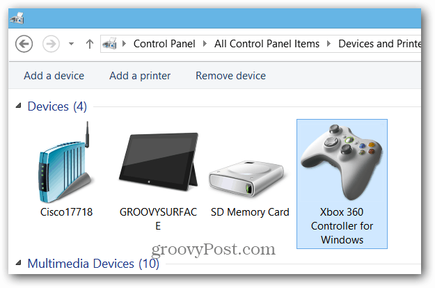 Perangkat dan Printer Pengontrol Xbox