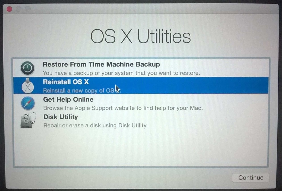 Instal ulang OS X