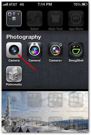 Ambil iPhone iOS Panoramic Photo - Ketuk Kamera