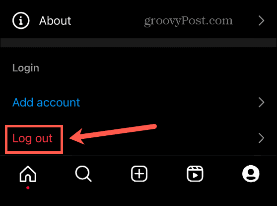 logout instagram
