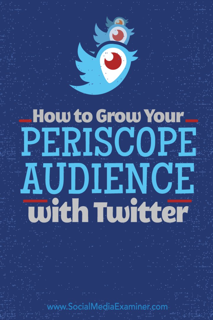 Cara Menumbuhkan Penonton Periscope Anda Dengan Twitter: Penguji Media Sosial