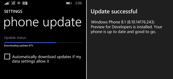 Pembaruan Microsoft Windows Phone 8.1 untuk Pengembang