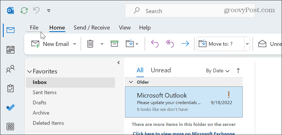 Cetak Email dari Outlook