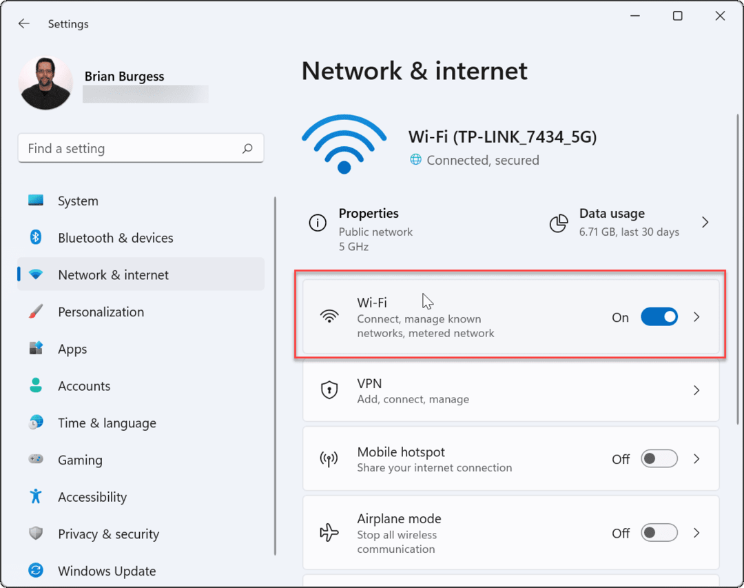 jaringan dan internet windows 11