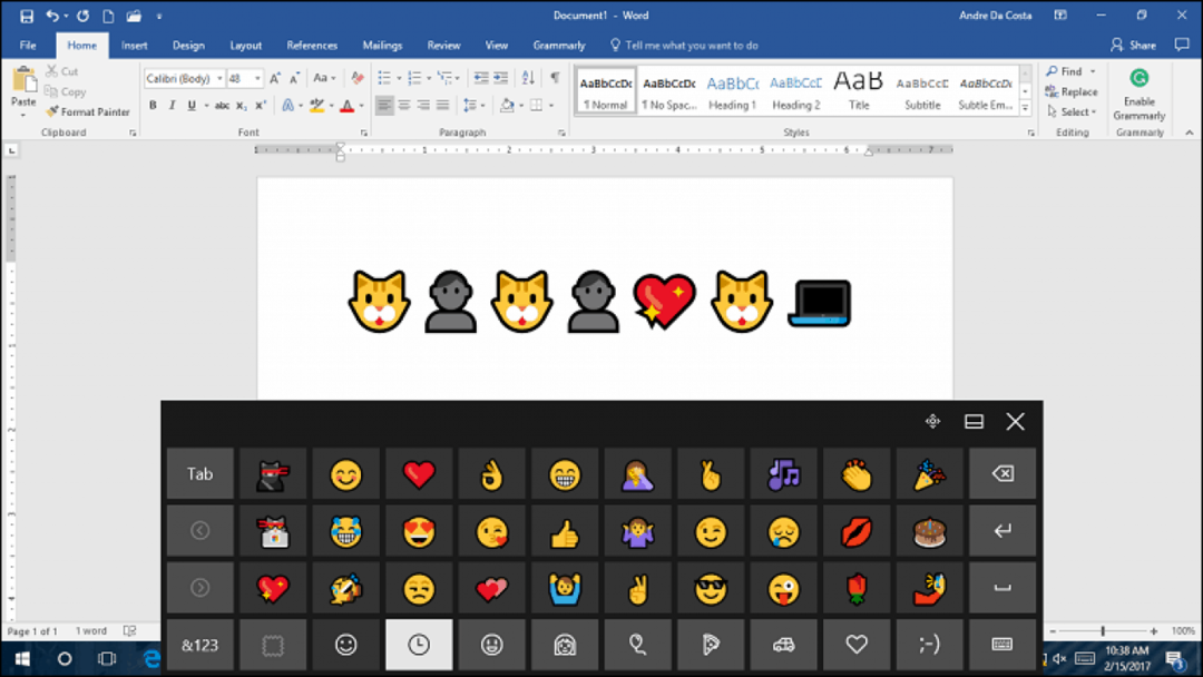 aktifkan emoji windows 10 keyboard microsoft word
