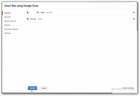 kirim menggunakan upload drive google