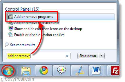 menambah atau menghapus program di windows 7