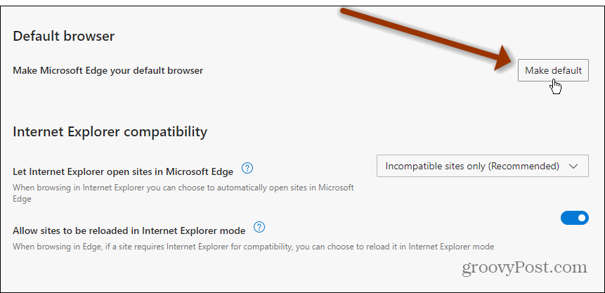 Jadikan Edge Default Windows 11