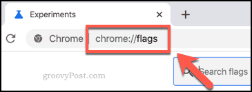 Menu bendera Chrome diakses dari bilah alamat