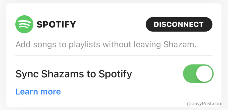 Sinkronkan Spotify dengan Shazam