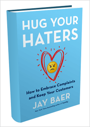 Ini adalah tangkapan layar dari sampul buku Hug Your Haters oleh Jay Baer.