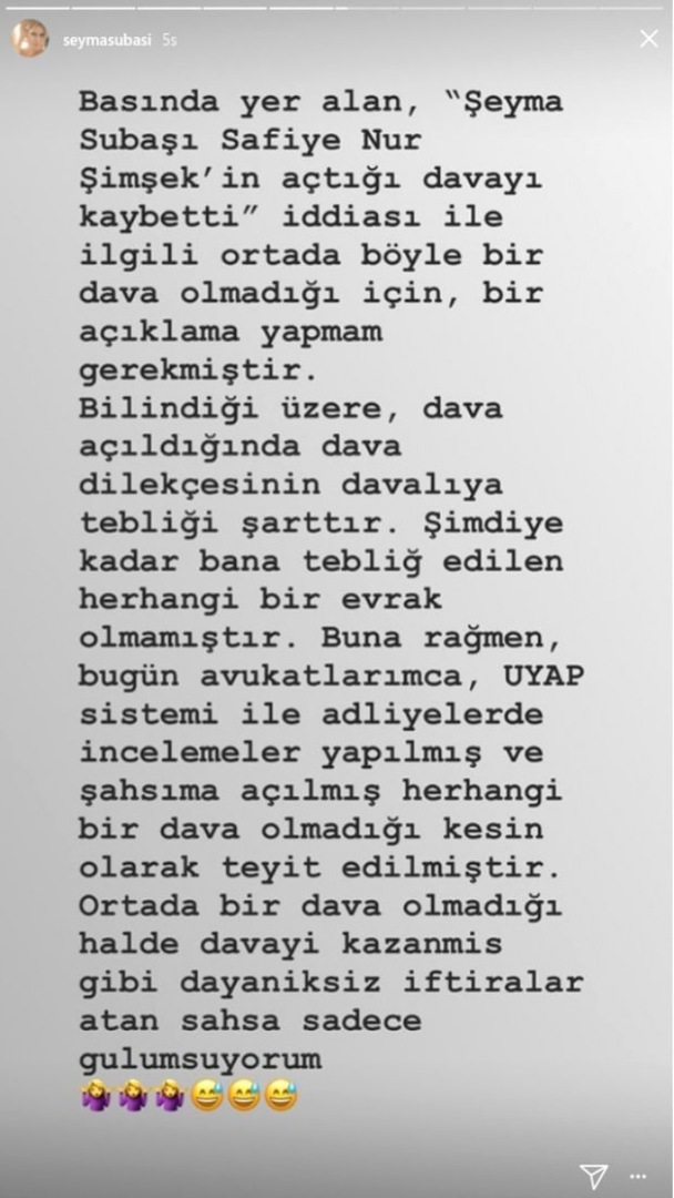 Tanggapan Şeyma Subaşı terhadap klaim Safiye Nur Şimsek!