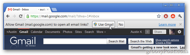 gunakan gmail sebagai pengendali tautan email default Anda