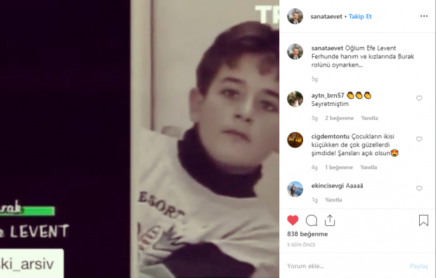 Tamer Levent akun Instagram