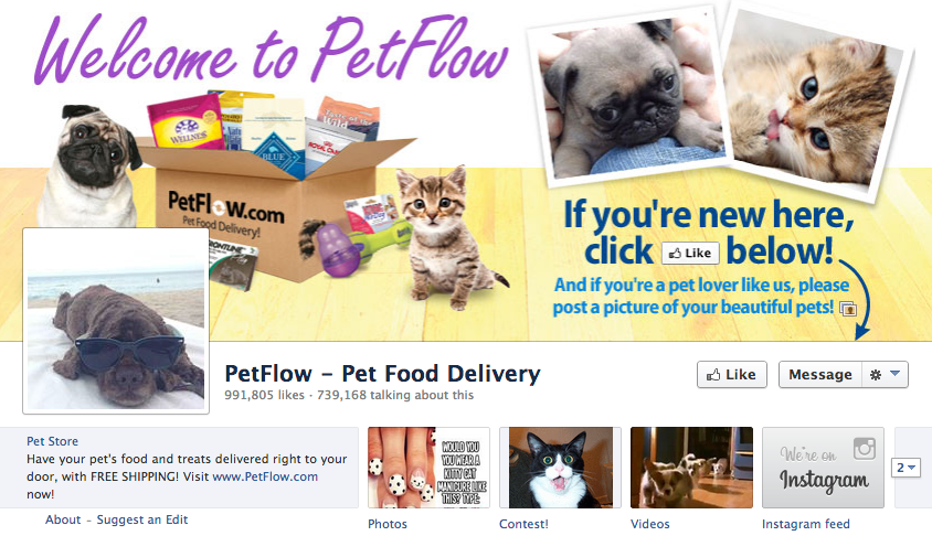 halaman facebook petflow