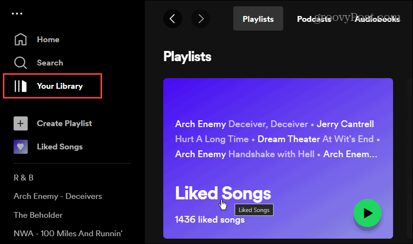 Urutkan Lagu yang Disukai di Spotify