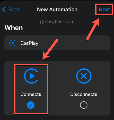 pintasan carplay terhubung