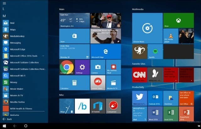 Mode Tablet Windows 10