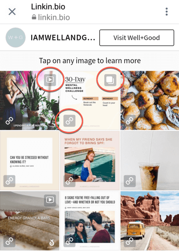 Cara menambah atau membagikan link ke Instagram, contoh 6.