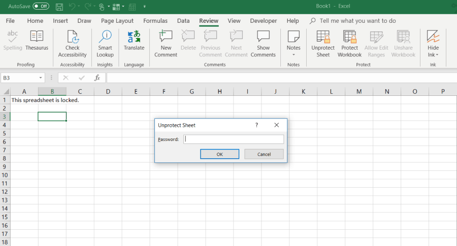 buka lembar Excel