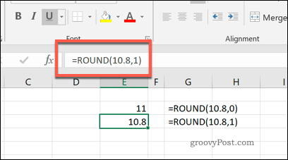 Fungsi ROUND di Excel