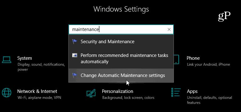 Aplikasi Pengaturan Pencarian Windows 10
